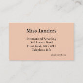 Eigen leraren visitekaartje (Voorkant)