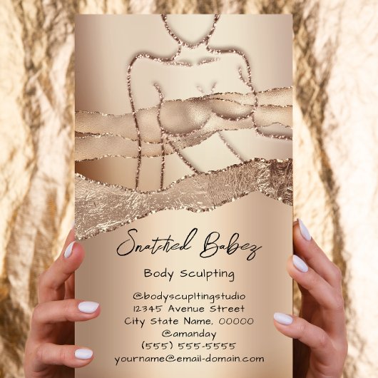 Eigen lichaamsbedekking Cosmetica Logo QRCode Woma Visitekaartje