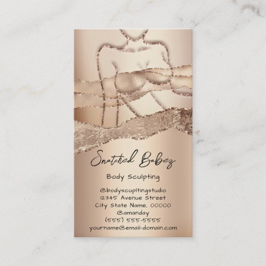 Eigen lichaamsbedekking Cosmetica Logo QRCode Woma Visitekaartje (Voorkant)