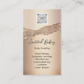 Eigen lichaamsbedekking Cosmetica Logo QRCode Woma Visitekaartje (Achterkant)