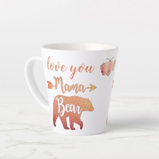 Eigen liefde U MAMA BEER Happy Moederdag Latte Latte Mok (Linkerhoek)