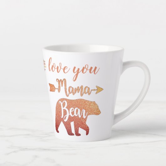 Eigen liefde U MAMA BEER Happy Moederdag Latte Latte Mok (Rechts)