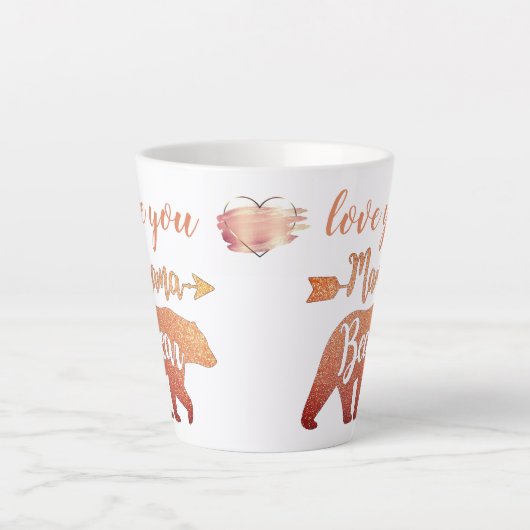 Eigen liefde U MAMA BEER Happy Moederdag Latte Latte Mok (Voorkant)