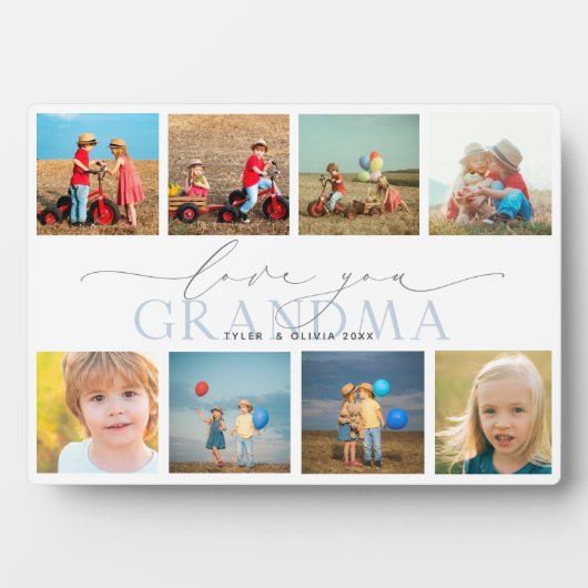 Eigen liefde voor grootma 8 Foto Collage Fotoplaat (voorkant)