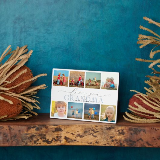Eigen liefde voor grootma 8 Foto Collage Fotoplaat (Zijkant)