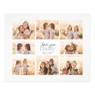 Eigen liefde voor vaders Dag Foto Collage Afdruk
