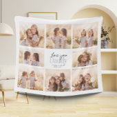 Eigen liefde voor vaders Dag Foto Collage Fleece Deken