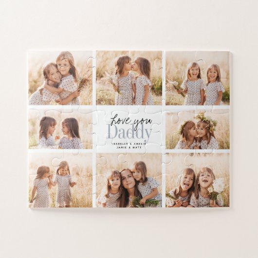 Eigen liefde voor vaders Dag Foto Collage Legpuzzel (Horizontaal)