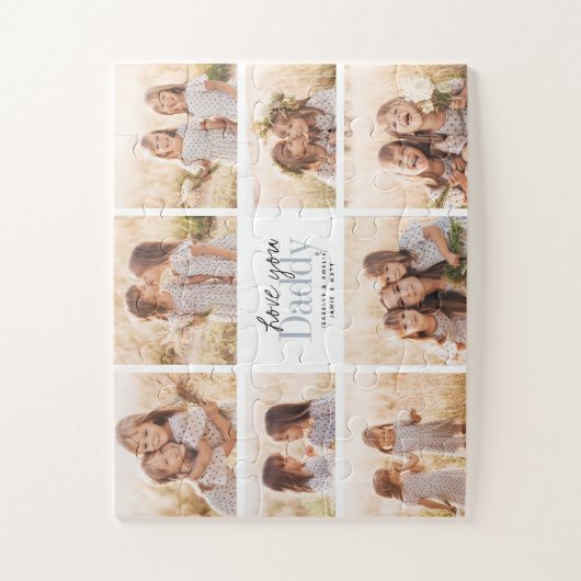 Eigen liefde voor vaders Dag Foto Collage Legpuzzel (Verticaal)