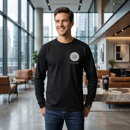 Eigen logo & bedrijfsnaam Modern Professioneel Man T-shirt