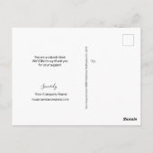 Eigen Logo Blauw-wit Klantenwaardering Briefkaart (Achterkant)