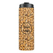 Eigen logo-bruine tarwekorrels thermosbeker (Voorkant)