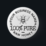 Eigen Logo Cute Bumblebee Honey Ronde Button 5,7 Cm<br><div class="desc">Aangepaste Farmhouse Business Apiary Logo Cute Bumblebee Honey-promotiekcadeaus met een schrijfmachine in nood op een  rustige sjabloon,  een bijenafbeelding (aanpasbaar met uw bedrijffoto),  uw website en bedrijfsinfo. Gepersonaliseerde Apiary Je Logo Cute Bumblebee Honey glass.</div>