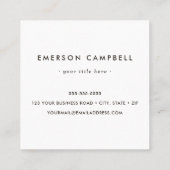 Eigen logo, elegant, bruin vierkante visitekaartje (Achterkant)