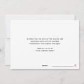 Eigen logo elegant eenvoudig blauw goud kerstmis feestdagenkaart (Achterkant)