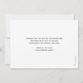 Eigen logo elegant eenvoudig blauw goud kerstmis feestdagenkaart (Achterkant)
