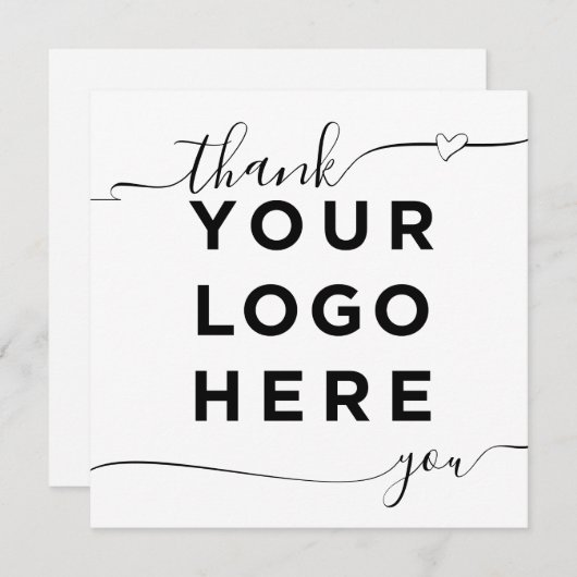 Eigen logo elegant vierkant (Voorkant / Achterkant)