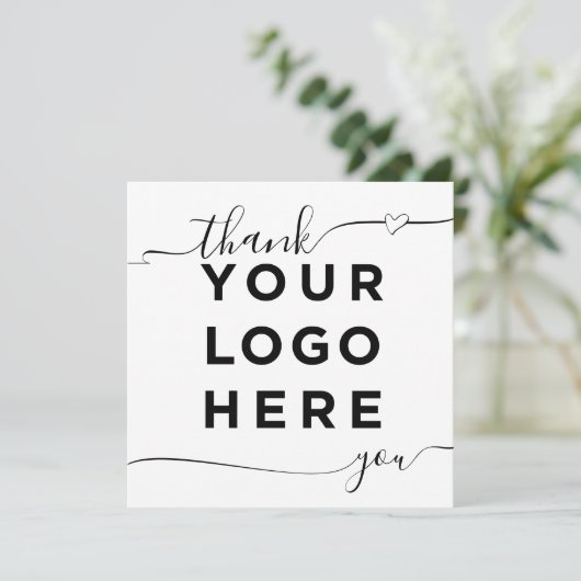 Eigen logo elegant vierkant (Staand voorkant)