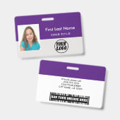 Eigen Logo en foto- en streepjescode Badge (Voor- en achterkant)