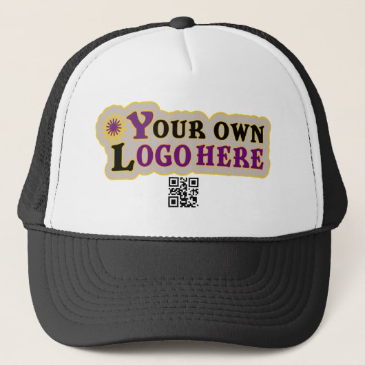 Eigen logo- en QR-code Trucker Hat Trucker Pet (Voorkant)