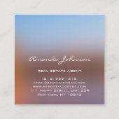 Eigen Logo - Estate Agent Home Roos Vierkante Visitekaartje (Achterkant)