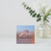 Eigen Logo - Estate Agent Home Roos Vierkante Visitekaartje (Staand voorkant)