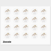 Eigen Logo Estate Agent Pink Paars Ronde Sticker (Vel)