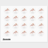 Eigen Logo Estate Agent Roze Sinaasappel Ronde Sticker (Vel)