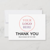 Eigen logo – geen minimum bestelhoeveelheid Dank u Bedankkaart (Voorkant)