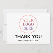 Eigen logo – geen minimum bestelhoeveelheid Dank u Feestdagenkaart (Voorkant)