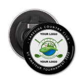 Eigen Logo Golf Club Swag Memorial Tournament Button Flesopener (Voorkant)