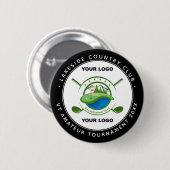 Eigen Logo Golf Club Swag Memorial Tournament Ronde Button 5,7 Cm (Voorkant /achterkant)