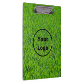 Eigen logo, groengras klembord (Rechts)