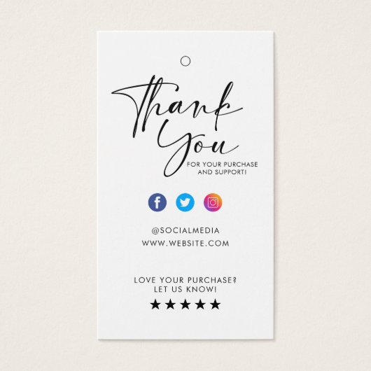 Eigen Logo Label Hang Label Visitekaartje (Voorkant)