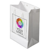 Eigen logo, Lage minimumhoeveelheid Medium Cadeauzakje (Voorkant Gekanteld)