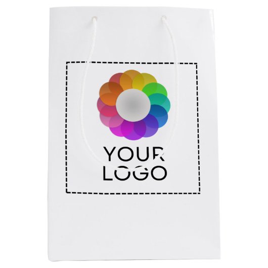 Eigen logo, Lage minimumhoeveelheid Medium Cadeauzakje (Voorkant)