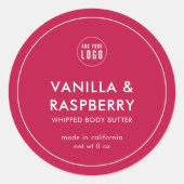 Eigen Logo met modern productlabel toevoegen Ronde Sticker (Voorkant)