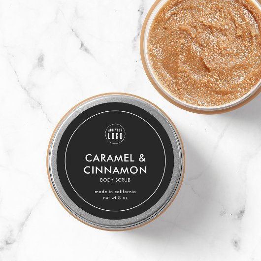 Eigen Logo met modern productlabel toevoegen Ronde Sticker