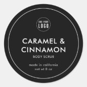 Eigen Logo met modern productlabel toevoegen Ronde Sticker (Voorkant)