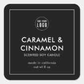 Eigen Logo met modern productlabel toevoegen Vierkante Sticker (Voorkant)