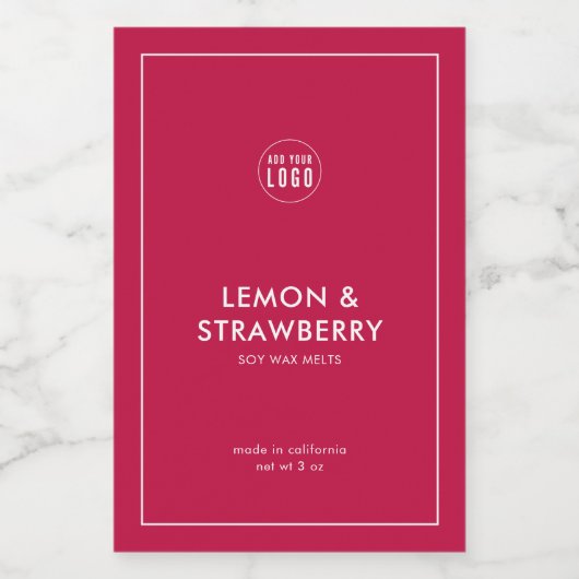 Eigen Logo met modern productlabel toevoegen Wijn Etiket (Enkel label)