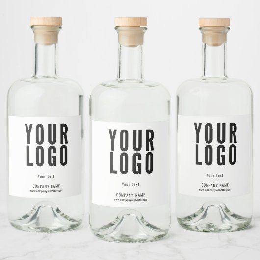 Eigen logo Minimalistisch Likeurfles Etiket (Flessen)
