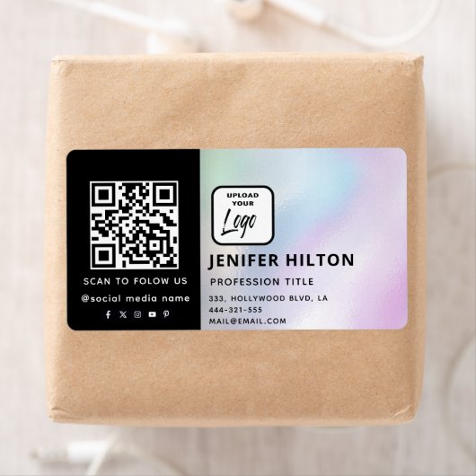 Eigen logo minimalistische sociale media-pictogram etiket (Insitu)