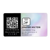 Eigen logo minimalistische sociale media-pictogram etiket (Voorkant)