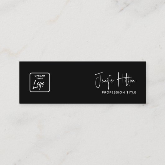 Eigen logo minimalistische sociale media-pictogram mini visitekaartje (Voorkant)