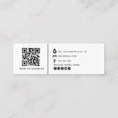 Eigen logo minimalistische sociale media-pictogram mini visitekaartje (Achterkant)