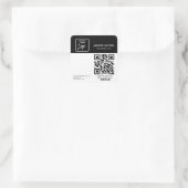 Eigen logo minimalistische sociale media-pictogram vierkante sticker (Tas)