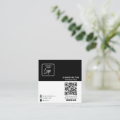 Eigen logo minimalistische sociale media-pictogram vierkante visitekaartje (Staand voorkant)