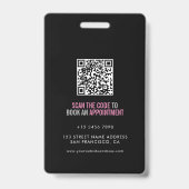 Eigen Logo Modern Chic Visitekaartje met QR Code I Badge (Achterkant)