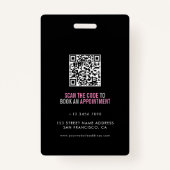 Eigen Logo Modern Chic Visitekaartje met QR Code I Badge (Achterkant)